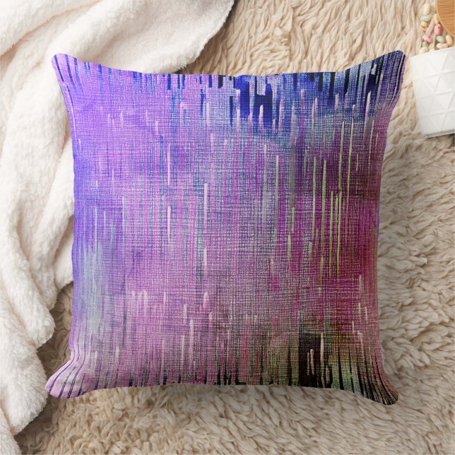Lila abstrakte Textur Kissen (Decke)