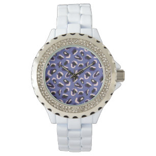 Lila Abstrakte Tierausdruck Armbanduhr