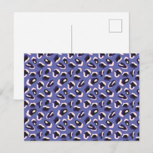 Lila Abstrakte Tierausdruck Postkarte