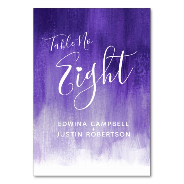 Lila abstrakte Tischnummer 8 der modernen Kunst (Rückseite)