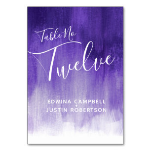 Lila abstrakte Wäsche Moderne Tischnummer 12