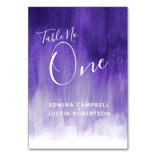 Lila abstrakte Wäsche Moderne Tischnummer eins