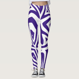 Lila Abstrakte Zebra Print Frauen Leggings