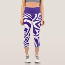 Lila Abstrakte Zebra Print Frauen Leggings