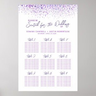 Lila abstrakter Hochzeitstil Poster