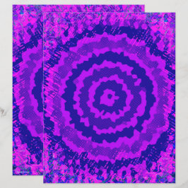 Lila abstraktes Blumen Scrapbook Papier 2-seitig P
