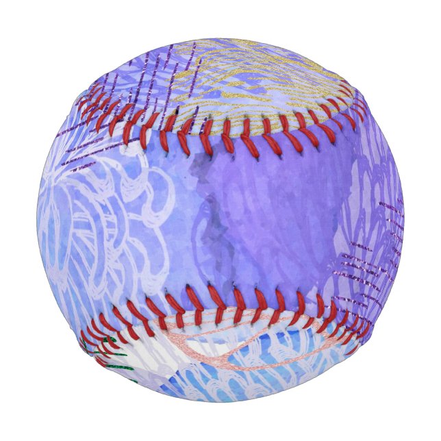Lila abstraktes Design Baseball (Vorderseite)