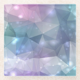 Lila Abstraktes Fraktal Design und Leuchten Glasuntersetzer