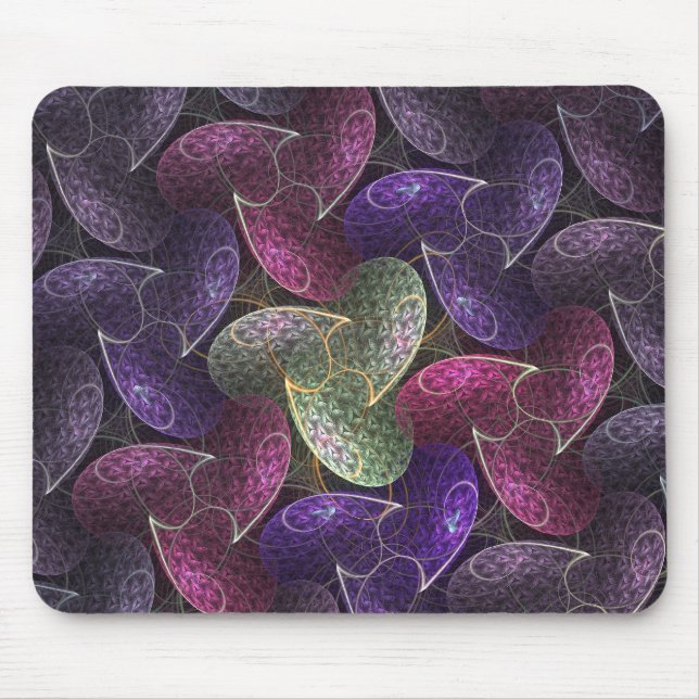 Lila Abstraktes Muster Mousepad (Vorne)