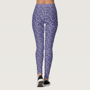 Lila abstrater Tierdruck Leggings