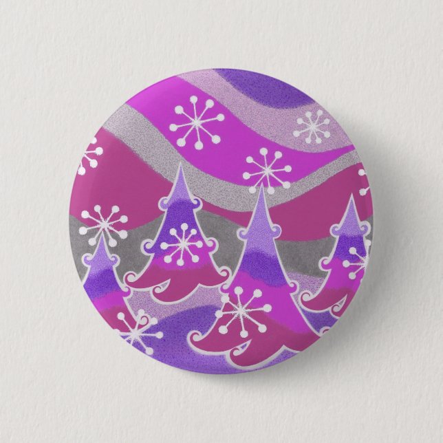 Lila Abzeichen für Winterbaumen Button (Vorderseite)