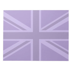 Lila Accent Union Jack Decor Notizblock
