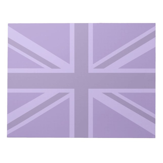 Lila Accent Union Jack Decor Notizblock (Vorderseite)
