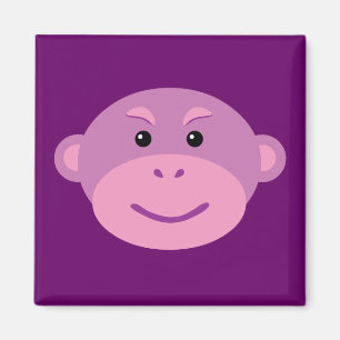 Lila Affe Magnet