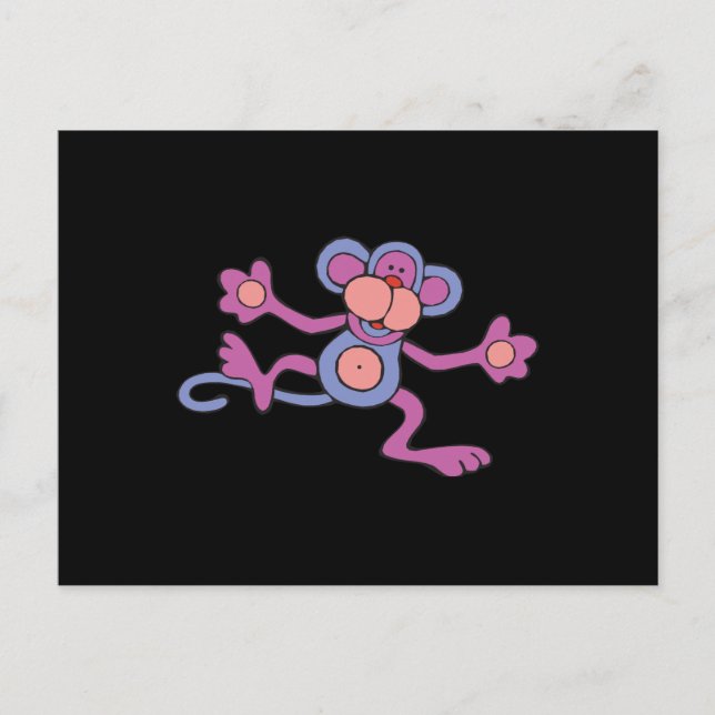 lila Affe Postkarte (Vorderseite)