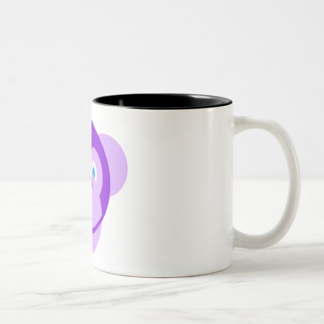 lila Affe Zweifarbige Tasse (Rechts)