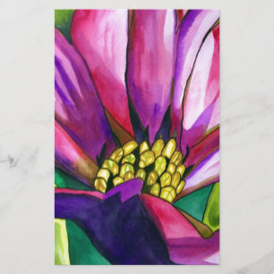 Lila afrikanische Daisy Aquarellkunst Blume