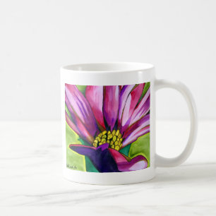 Lila afrikanische Daisy Aquarellkunst Blume Tasse
