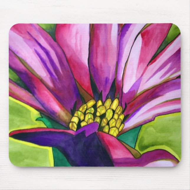 Lila afrikanische Daisy-Blume Mousepad (Vorne)