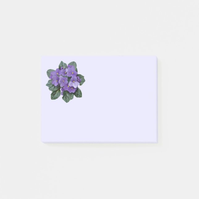 Lila afrikanische Violett-Blume Post-it Klebezettel (Vorderseite)