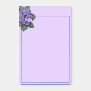 Lila afrikanische Violett-Blume Post-it Klebezettel
