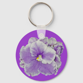 Lila afrikanische Violette Schlüsselanhänger