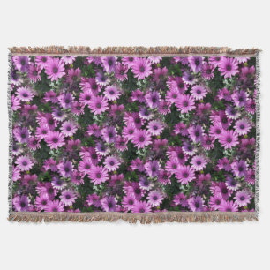 Lila afrikanisches Daisy-Blume Naturmuster Decke