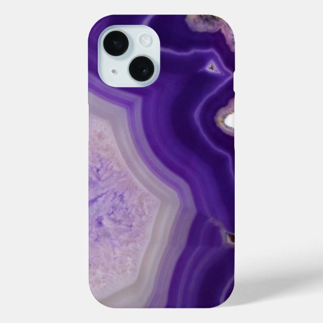 Lila Agate Geode Custom Case-Mate iPhone Hülle (Rückseite)