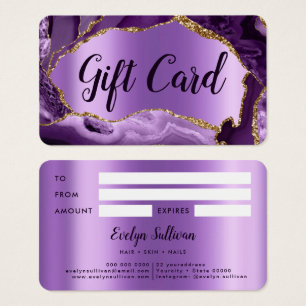 Lila Agate Gift Zertifikat