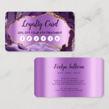 Lila Agate Imitats Perlescent Fox Loyalty Card