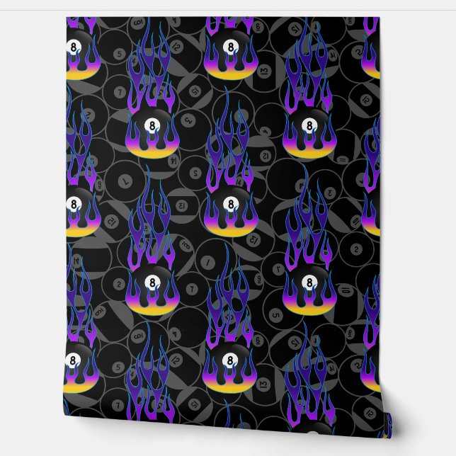 Lila Aight Ball Tapete (Abrollen)