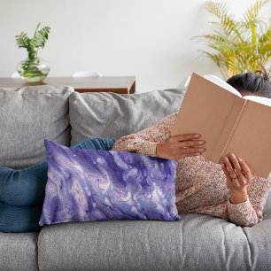 Lila Akrylfluid Pour Lendenkissen