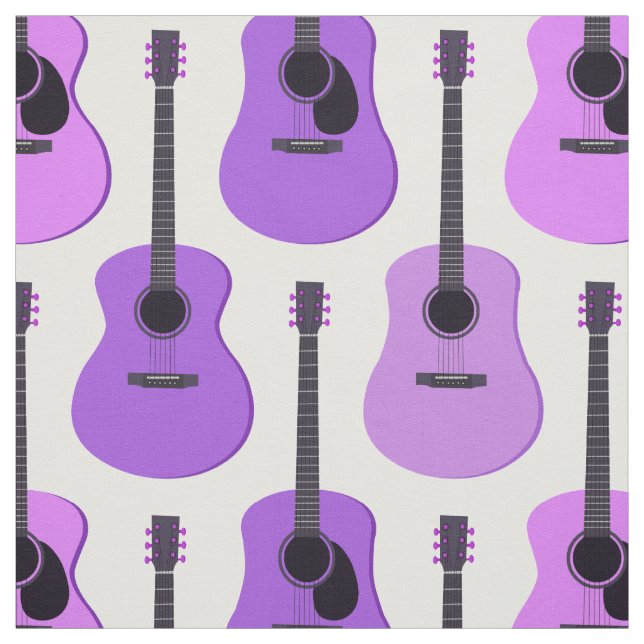 Lila Akustikgitarre-Muster Stoff (Muster)