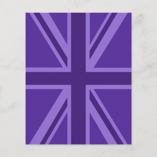 Lila Akzent-Union-Jack-Dekor Flyer