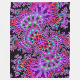Lila Albtraum Fleece Blanket