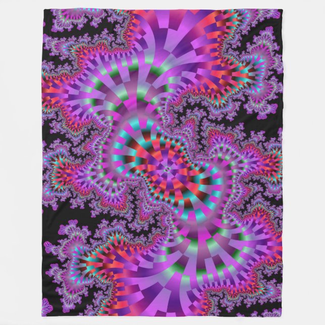 Lila Albtraum Fleece Blanket (Vorderseite)