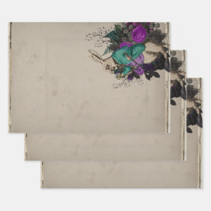 Lila Alice im Wunderland Geschenkpapier Set