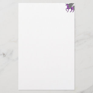 Lila Alicorn/Pegacorn/Winged Unicorn Briefpapier