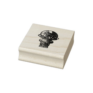 lila Alien Gummistempel