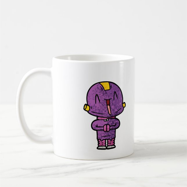lila Alien Kaffeetasse (Links)