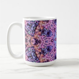 Lila Alien Kaleidoskopie Mandala Kaffeetasse
