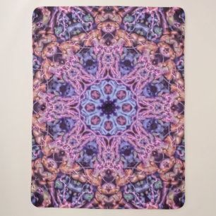 Lila Alien Kaleidoskopie Mandala Sherpadecke