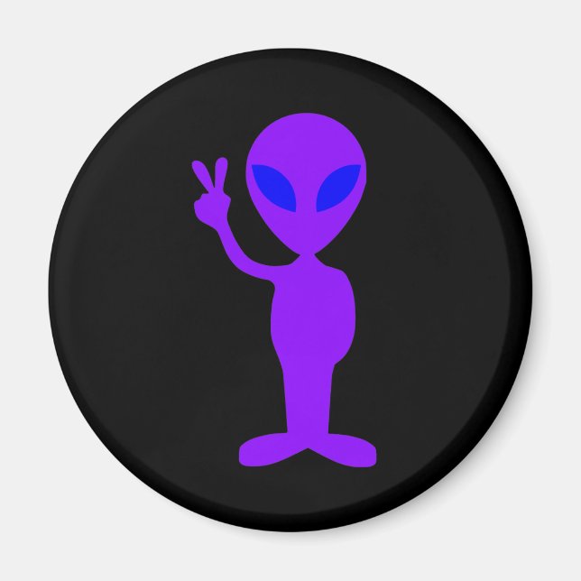 Lila Alien Magnet (Vorne)