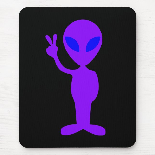 Lila Alien Mousepad (Vorne)