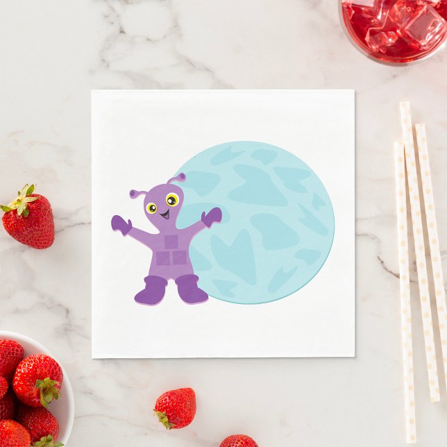 Lila Alien Serviette (Von Creator hochgeladen)