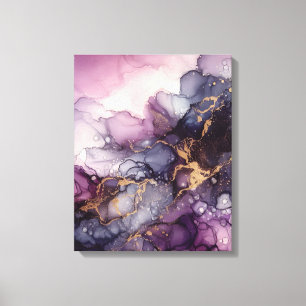Lila Alkoholfarbe Leinwanddruck