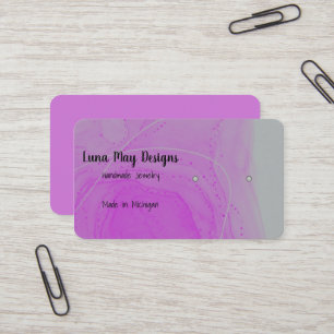 Lila Alkoholtink Schmuckkarte Visitenkarte