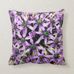 Lila Allium Blume Cushion Kissen