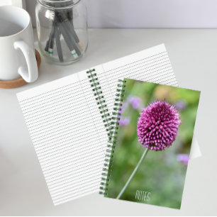 Lila Allium-Blütenblüte Floral Notizbuch