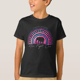 Lila Alzheimer End Awareness Rainbow Elephan T-Shirt